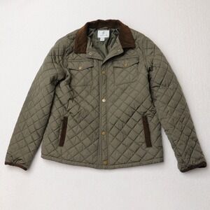 Class‎ Club Quilted Barn Jacket Olive Corduroy Collar Boys XL Fits Women XS S